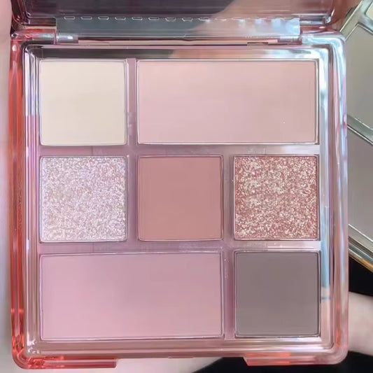 New 7Color Eye Shadow Tray Low Saturation Palette Full Matte Korean Eye Makeup Pigment  Tray Lasting Eye Makeup Palette